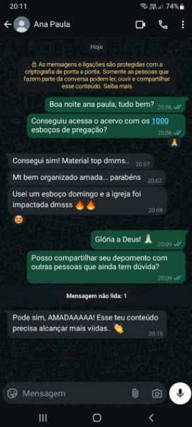 Depoimento WhatsApp Ana Paula