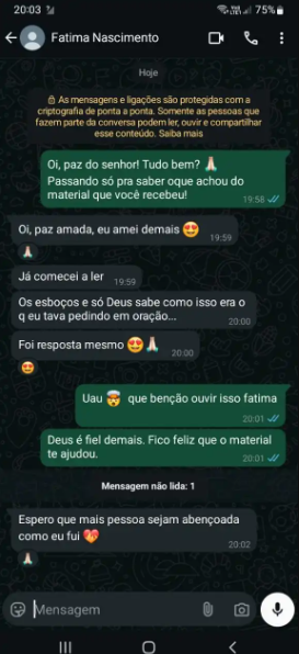 Depoimento WhatsApp Fatima